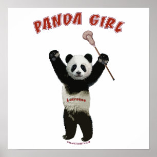 Póster Panda Chica Lacrosse
