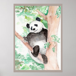 Póster Panda, Colgando