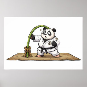 Póster Panda de Karate Divertido Fracaso de Artes Marcial