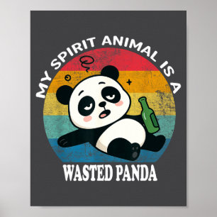 Póster Panda Derrochador Es Mi Animal Srit Chistoso Meme