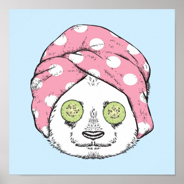 Póster Panda En El Spa (Frente)