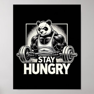 Póster Panda - Gimnasio Anime Bodybuilding Fitness Mot
