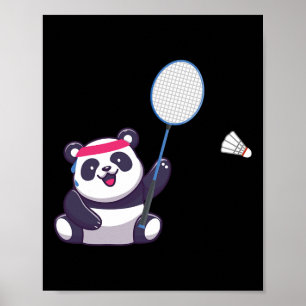 Póster Panda Jugando a la Graciosa entrenadora del jugado