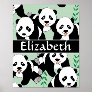 Póster Panda lleva gráfico para personalizar