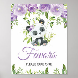 Póster Panda Morple Floral Verdor Bamboo Favorece el Rótu