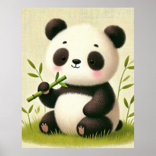 Póster Panda Munchies
