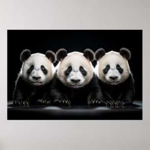 Póster Panda Naturaleza de retrato animal salvaje Belleza