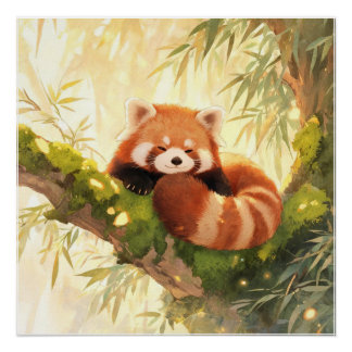 Póster Panda rojo