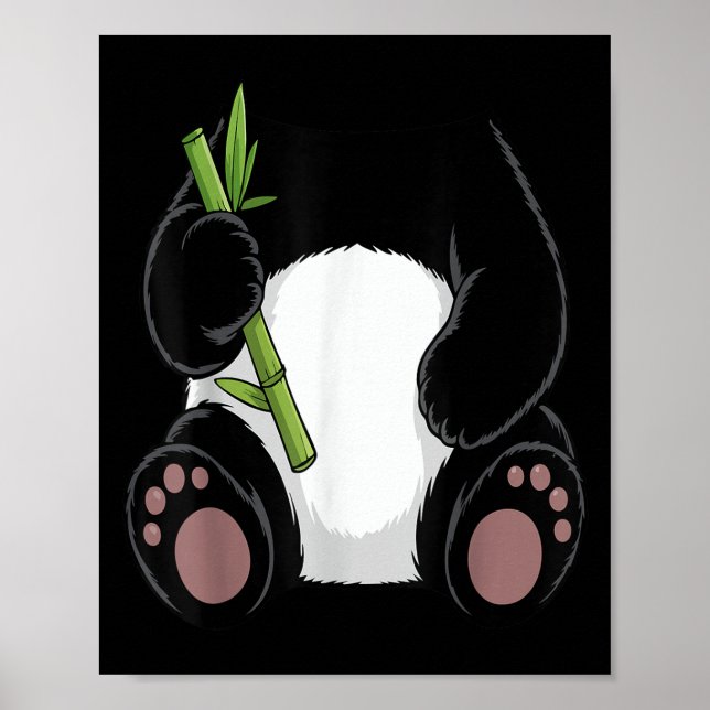 Póster Panda Shirt Adult Kids Men Women Panda Bear Costum (Frente)