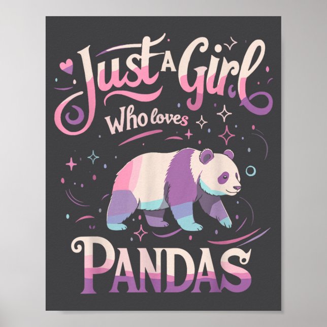 Póster Panda Shirt Women Men Cute Funny  (Frente)