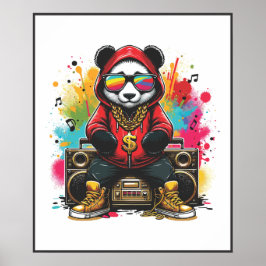 Póster Panda urbano