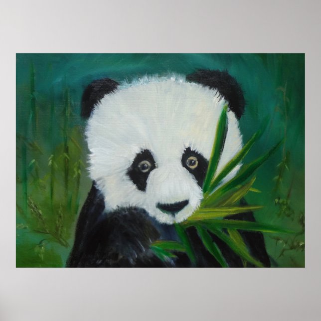 Póster Panda y Bambú (Frente)