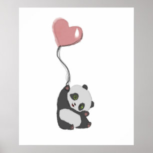 Póster Panda Y Globo