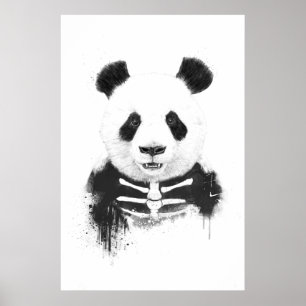 Póster Panda zombie