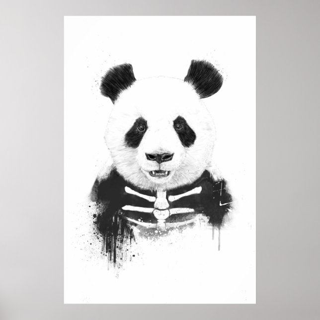 Póster Panda zombie (Frente)