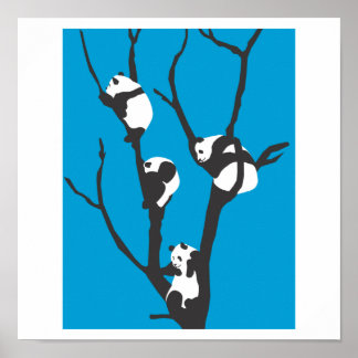 Póster Pandas Hangin' Out Poster