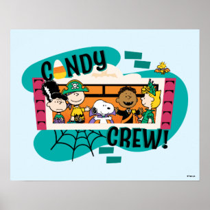 Póster Pandilla de Cacahuetes Crew de Dulces Halloween