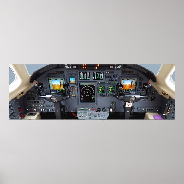 Póster Panel de instrumentos de Cessna Citation XLS (Frente)