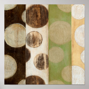 Póster Panel de madera de tono de la Tierra pintado con c