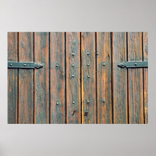 Póster Panel de madera marrón