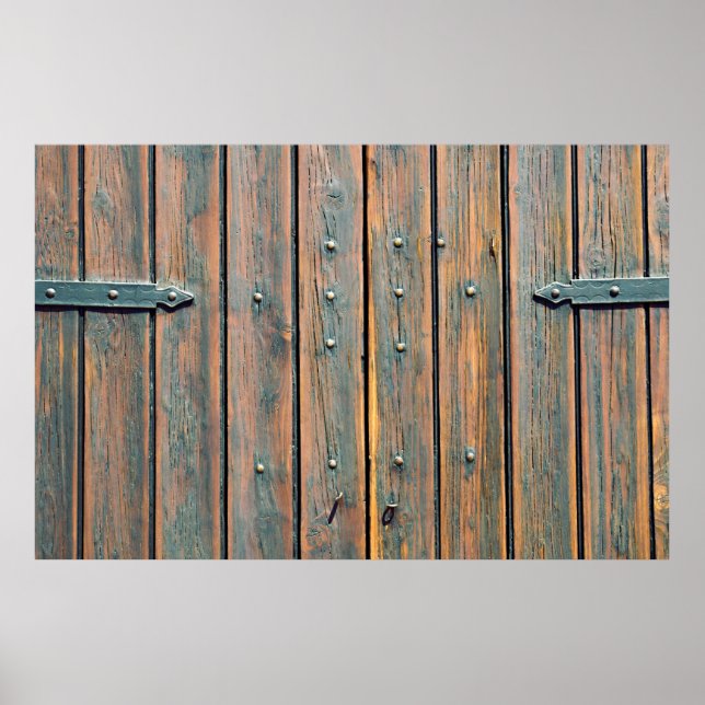 Póster Panel de madera marrón (Frente)