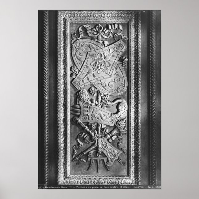 Póster Panel de puertas, estilo Henri II, c.1556 (Frente)