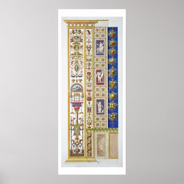 Póster Panel de Raphael Loggia en el Vaticano, de (Frente)