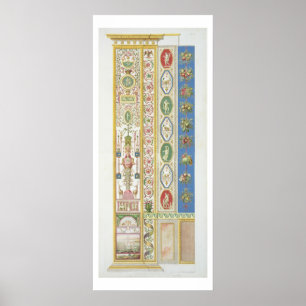 Póster Panel de Raphael Loggia en el Vaticano, engr
