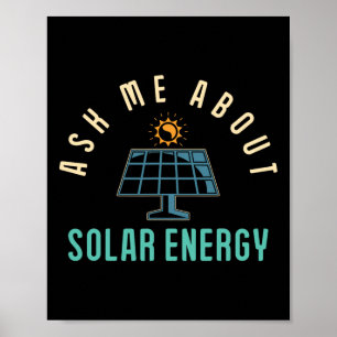 Póster Panel solar me pregunta sobre energía solar