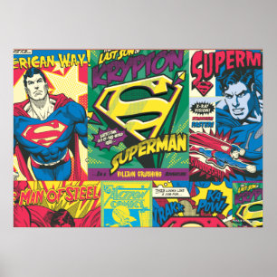 Póster Paneles cómicos de Superman