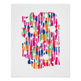 Póster Paneles vibrantes: Geometría de armonía inesperada