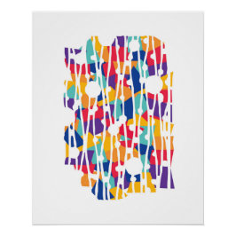 Póster Paneles vibrantes: Geometría del espíritu de equip