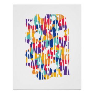 Póster Paneles vibrantes: Geometría del espíritu de equip