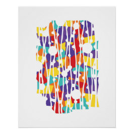 Póster Paneles vibrantes: La geométrica de la carrera