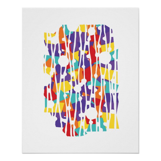 Póster Paneles vibrantes: La geométrica de la carrera (Anverso)