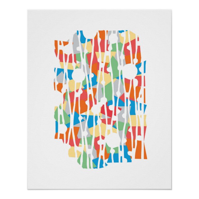 Póster Paneles vibrantes: Najavo Geometría del Suroeste (Anverso)