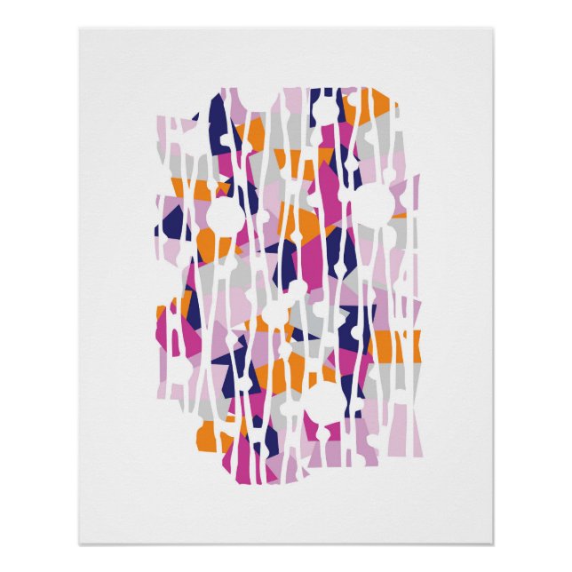 Póster Paneles vibrantes: Oso en Geometría de cautiverio (Anverso)