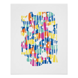 Póster Paneles vibrantes: Supliendo la geométrica de los