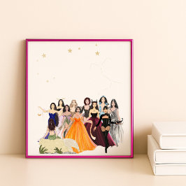 Póster Paneles zoológicos, boceto de moda, arte, paisaje,