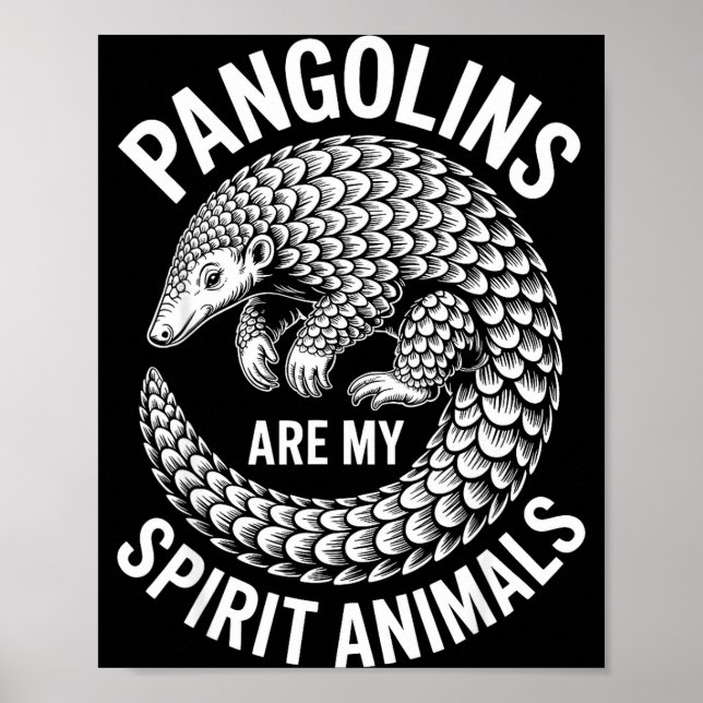Póster Pangolins Srit Animals Funny Pangolin  (Frente)