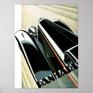 Póster Panhard et Levassor ~ Anuncio de Automóvil Vintage