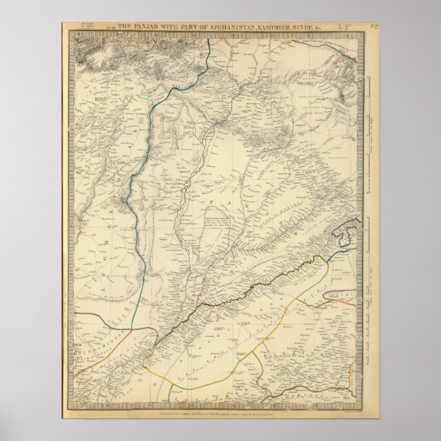 Póster Panjab, Afganistán, Cachemira, Sinde (Frente)