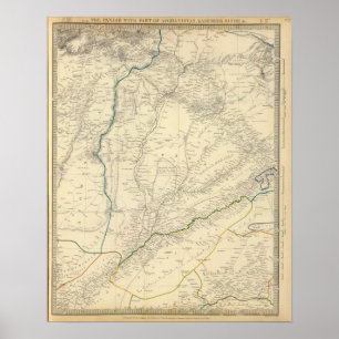 Póster Panjab, Afganistán, Kashmeer, Sinde