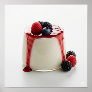 Póster Panna Cotta con Berries