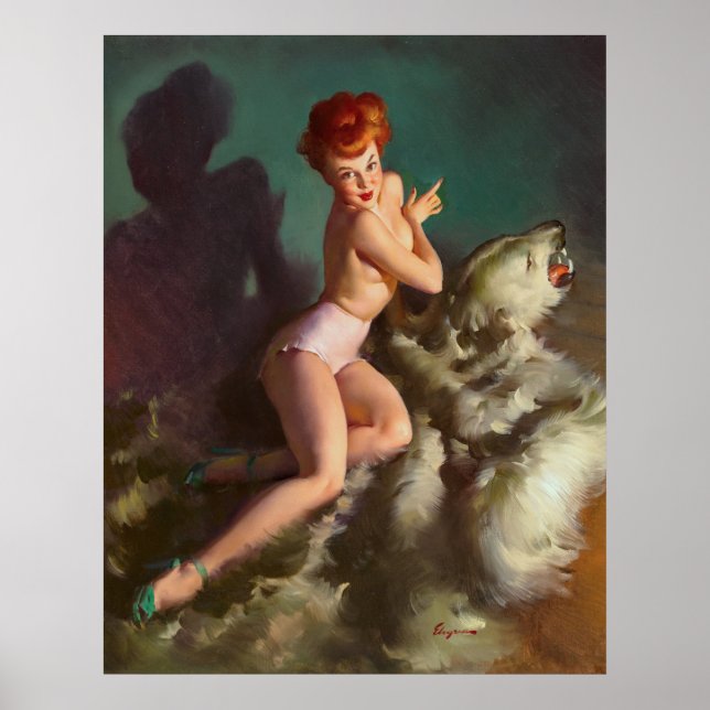 Póster Pañón de piel de oso arriba (Frente)