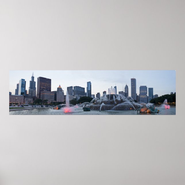 Póster Panorama Chicago Blackhawks Win (Frente)