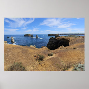 Póster Panorama costero de la Bahía de las Islas de Victo