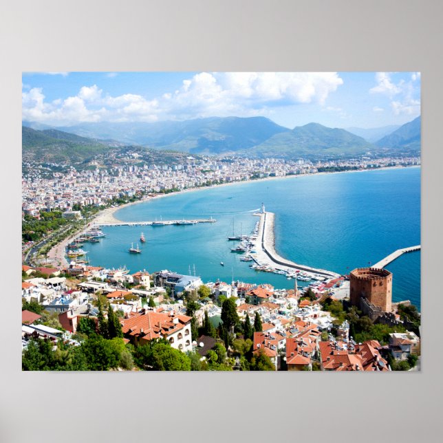 Póster Panorama de Alanya en Turkiye (Frente)