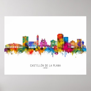 Póster Panorama de Castellón de la Plana España