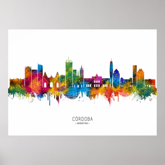 Póster Panorama de Córdoba Argentina (Frente)